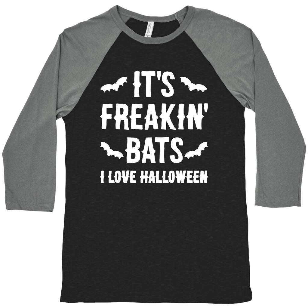 It's Freakin' Bats I Love Halloween Baseball Tee