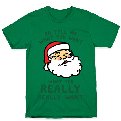 Tell Me What You Want Santa T-Shirt