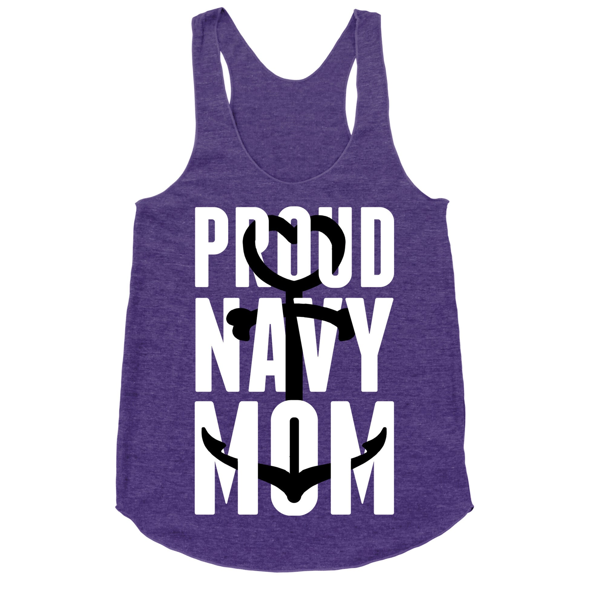 Proud Navy Mom Racerback Tank