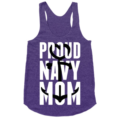 Proud Navy Mom Racerback Tank