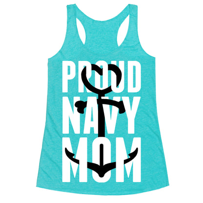 Proud Navy Mom Racerback Tank
