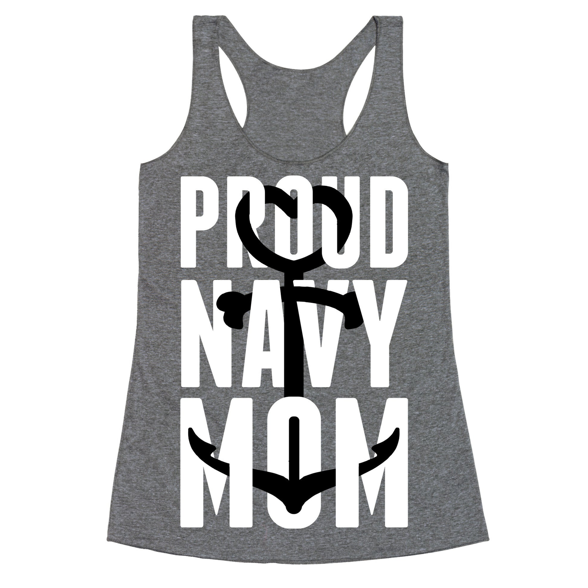 Proud Navy Mom Racerback Tank