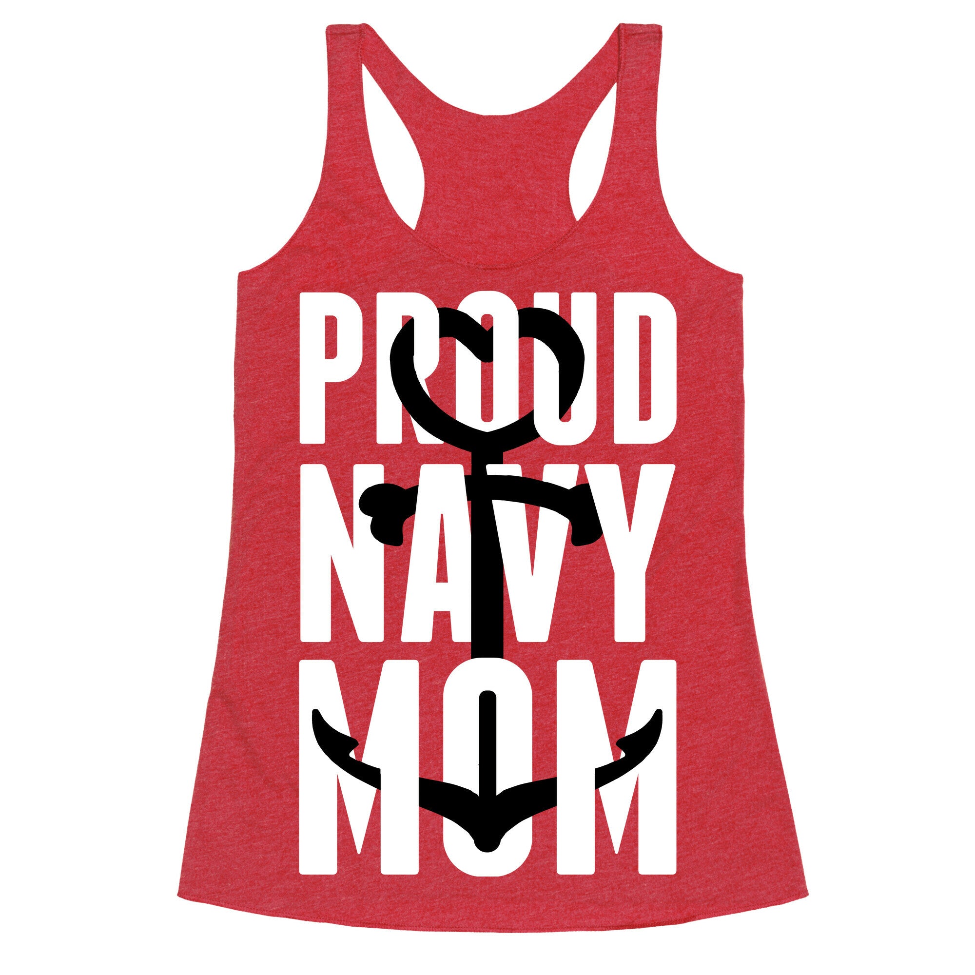 Proud Navy Mom Racerback Tank