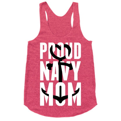 Proud Navy Mom Racerback Tank