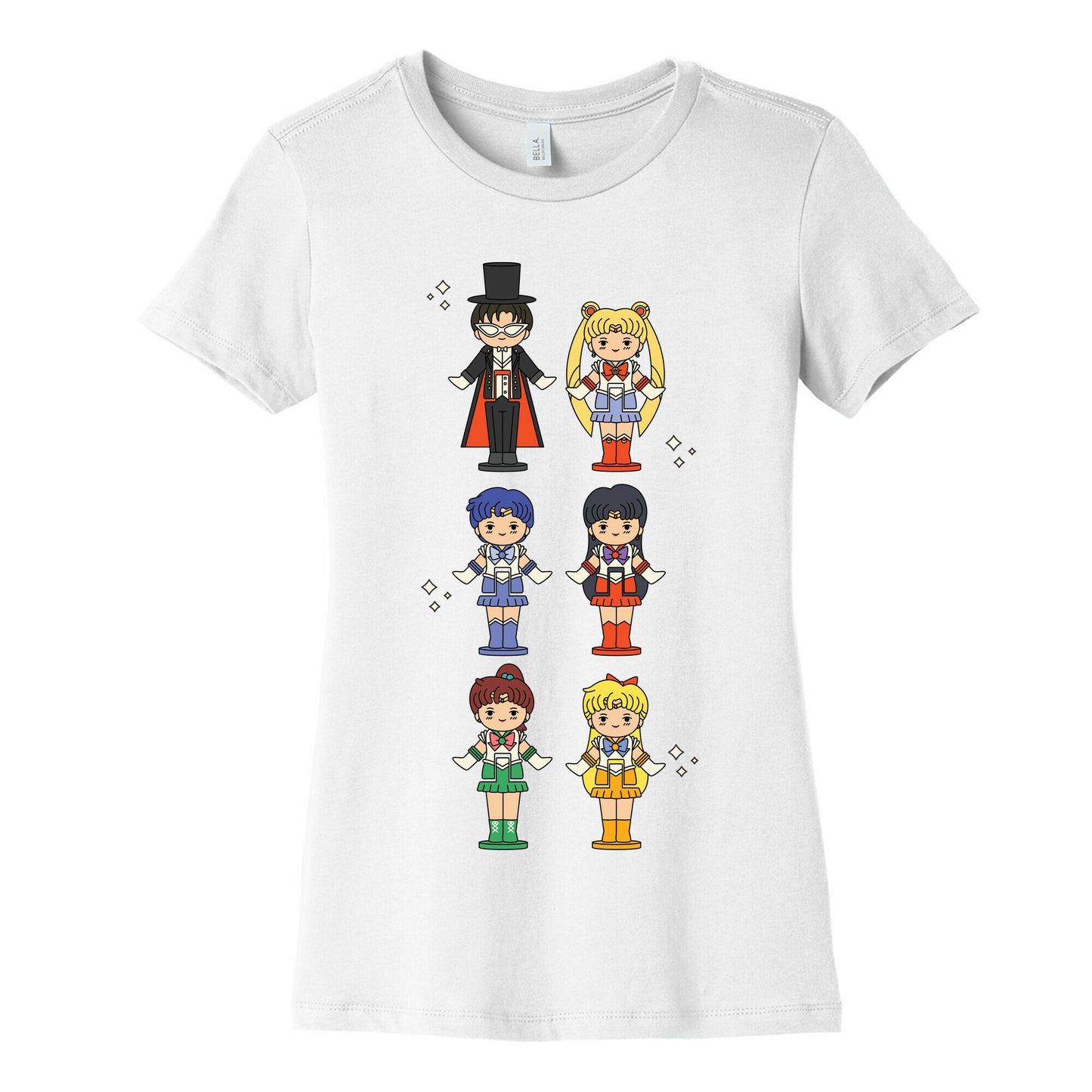 Sailor Moon Inner Senshi Pocket Parody Women's Cotton Tee