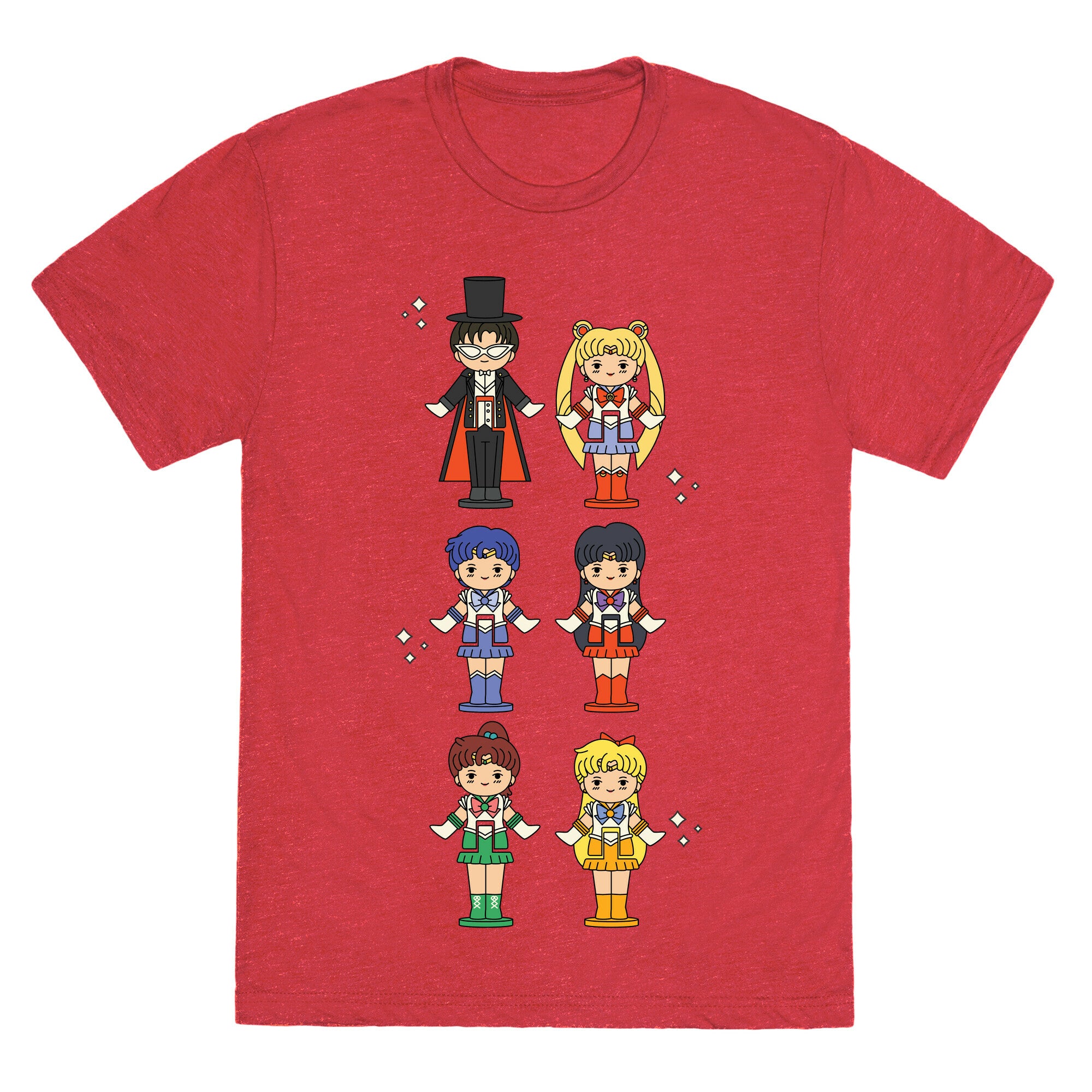 Sailor Moon Inner Senshi Pocket Parody Unisex Triblend Tee