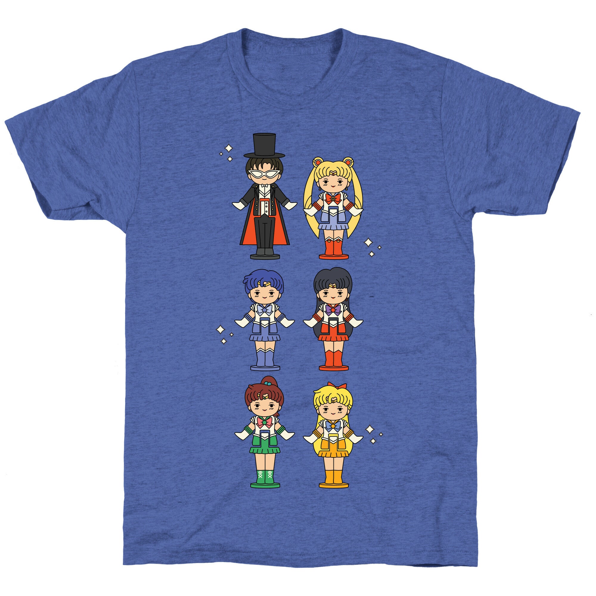 Sailor Moon Inner Senshi Pocket Parody Unisex Triblend Tee