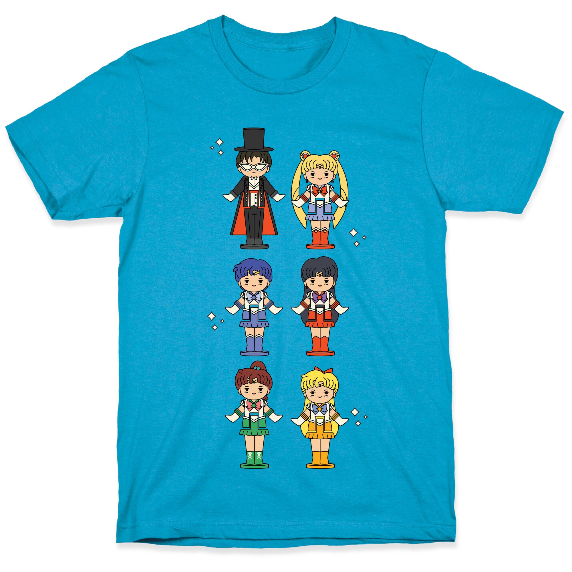 Sailor Moon Inner Senshi Pocket Parody Unisex Triblend Tee