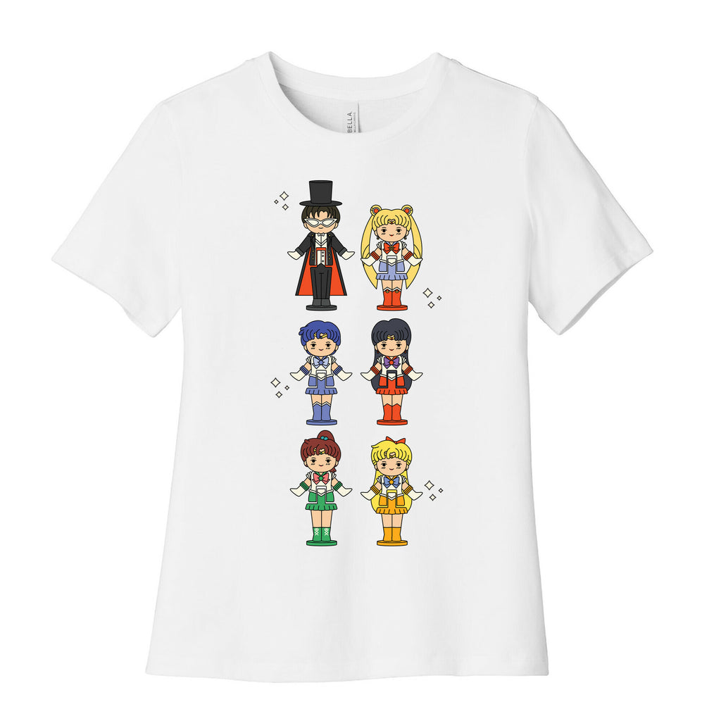 Sailor Moon Inner Senshi Pocket Parody Women's Cotton Tee