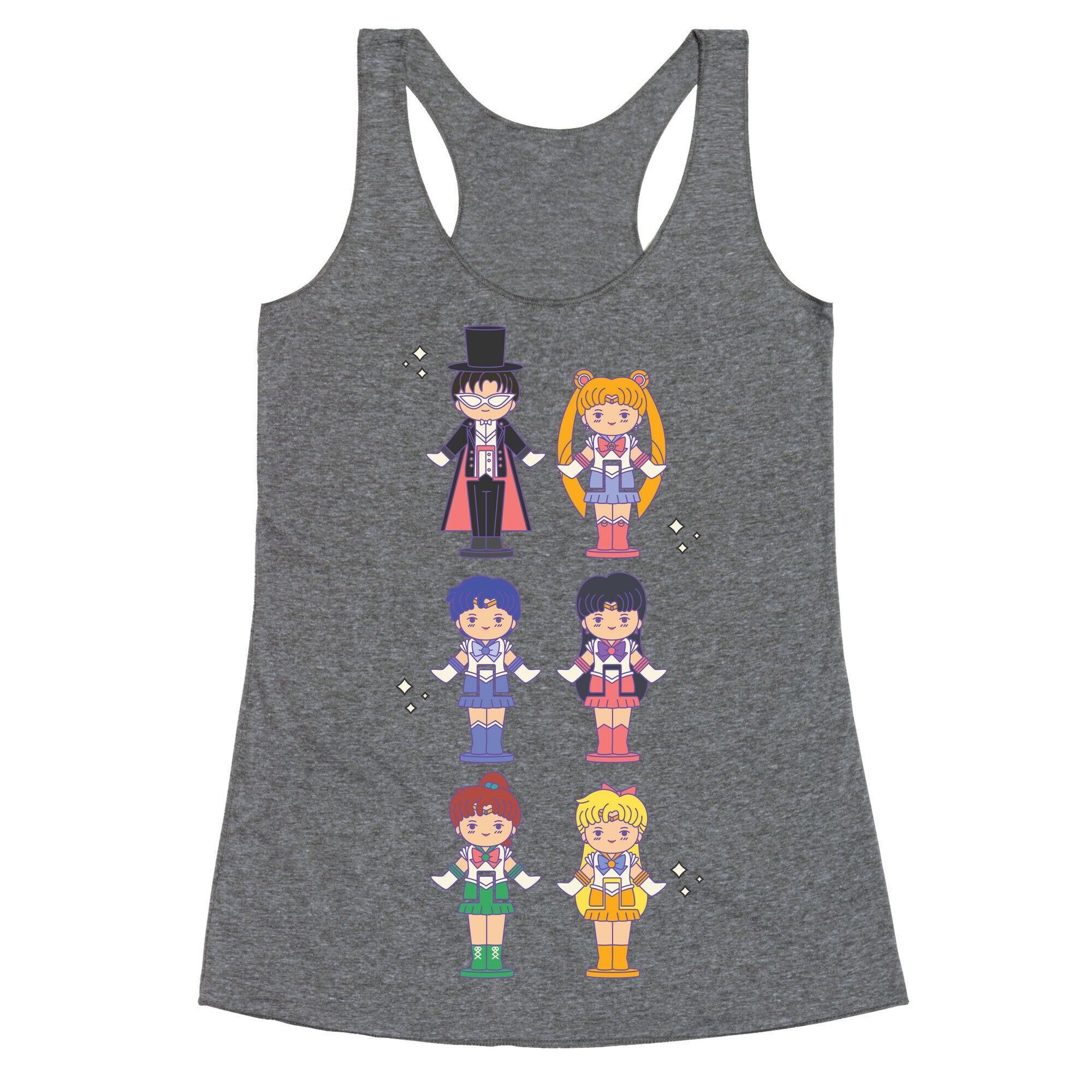 Sailor Moon Inner Senshi Pocket Parody Racerback Tank