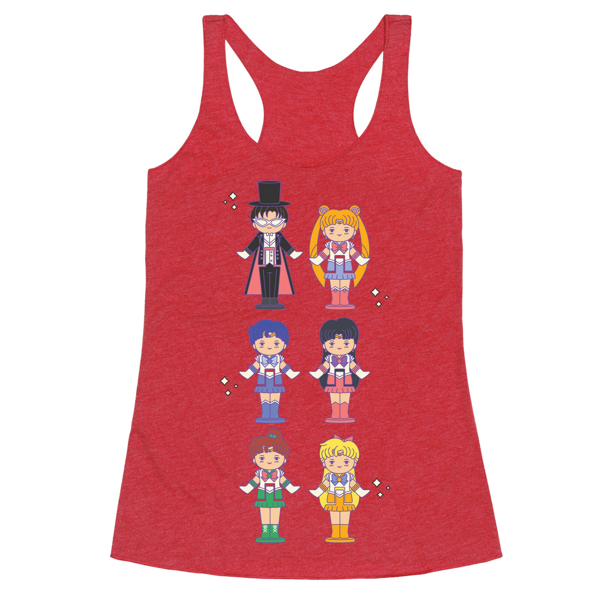 Sailor Moon Inner Senshi Pocket Parody Racerback Tank
