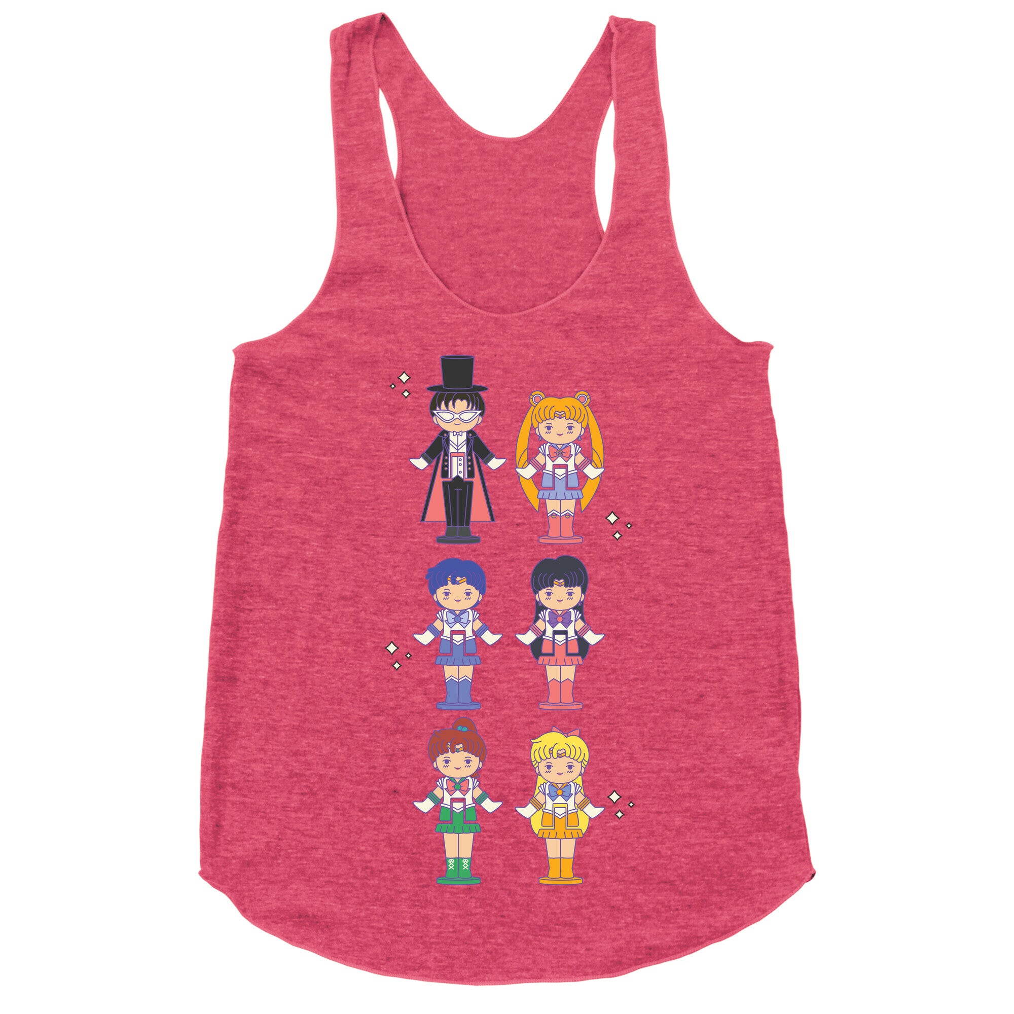 Sailor Moon Inner Senshi Pocket Parody Racerback Tank