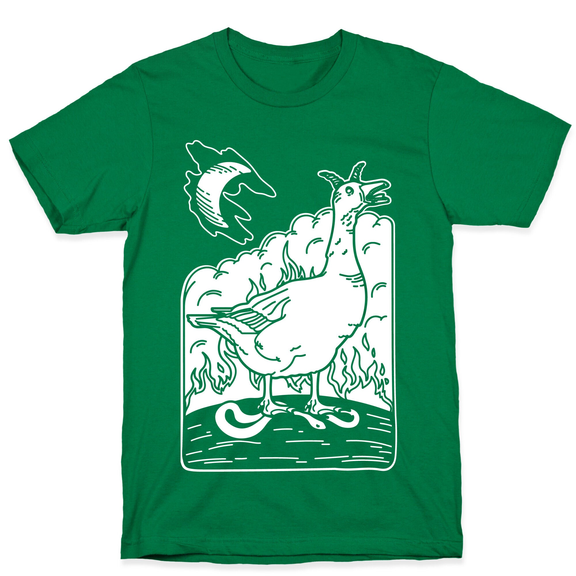 The Devil (Goose Parody) White Print T-Shirt