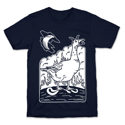 The Devil (Goose Parody) White Print T-Shirt