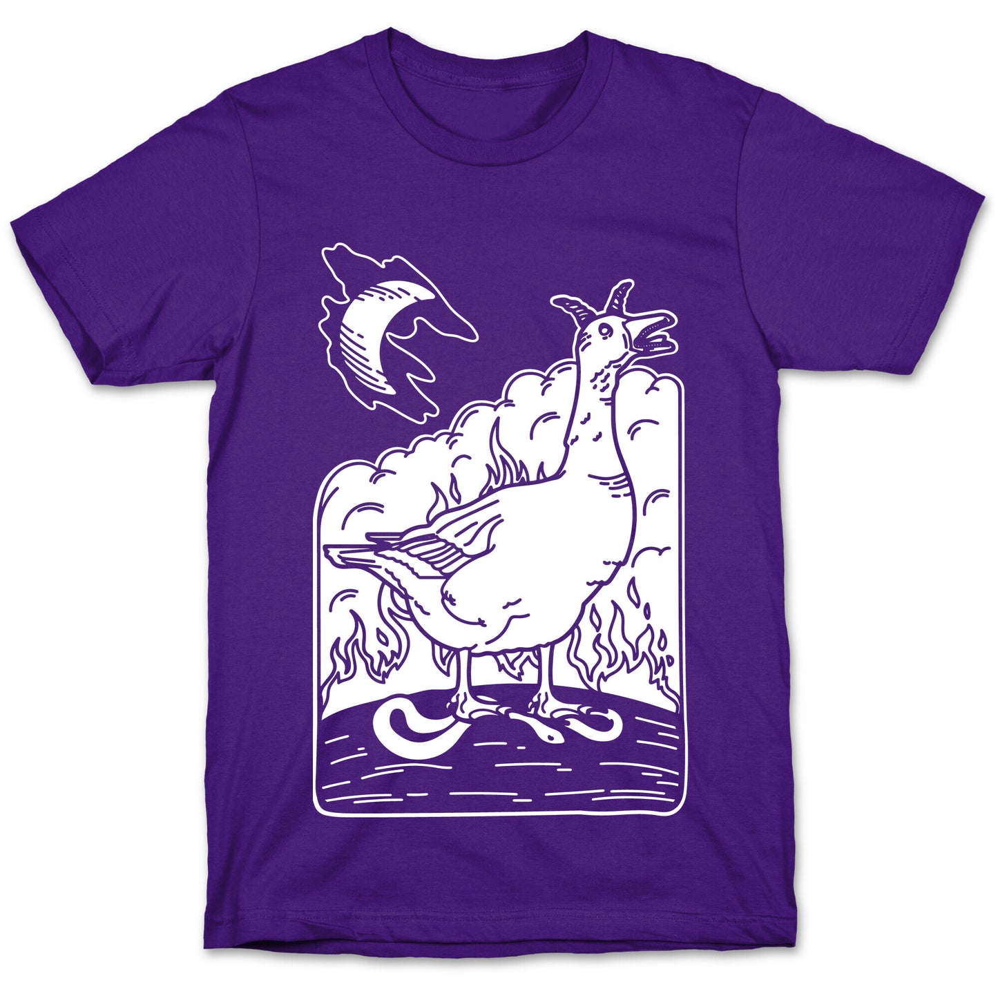 The Devil (Goose Parody) White Print T-Shirt