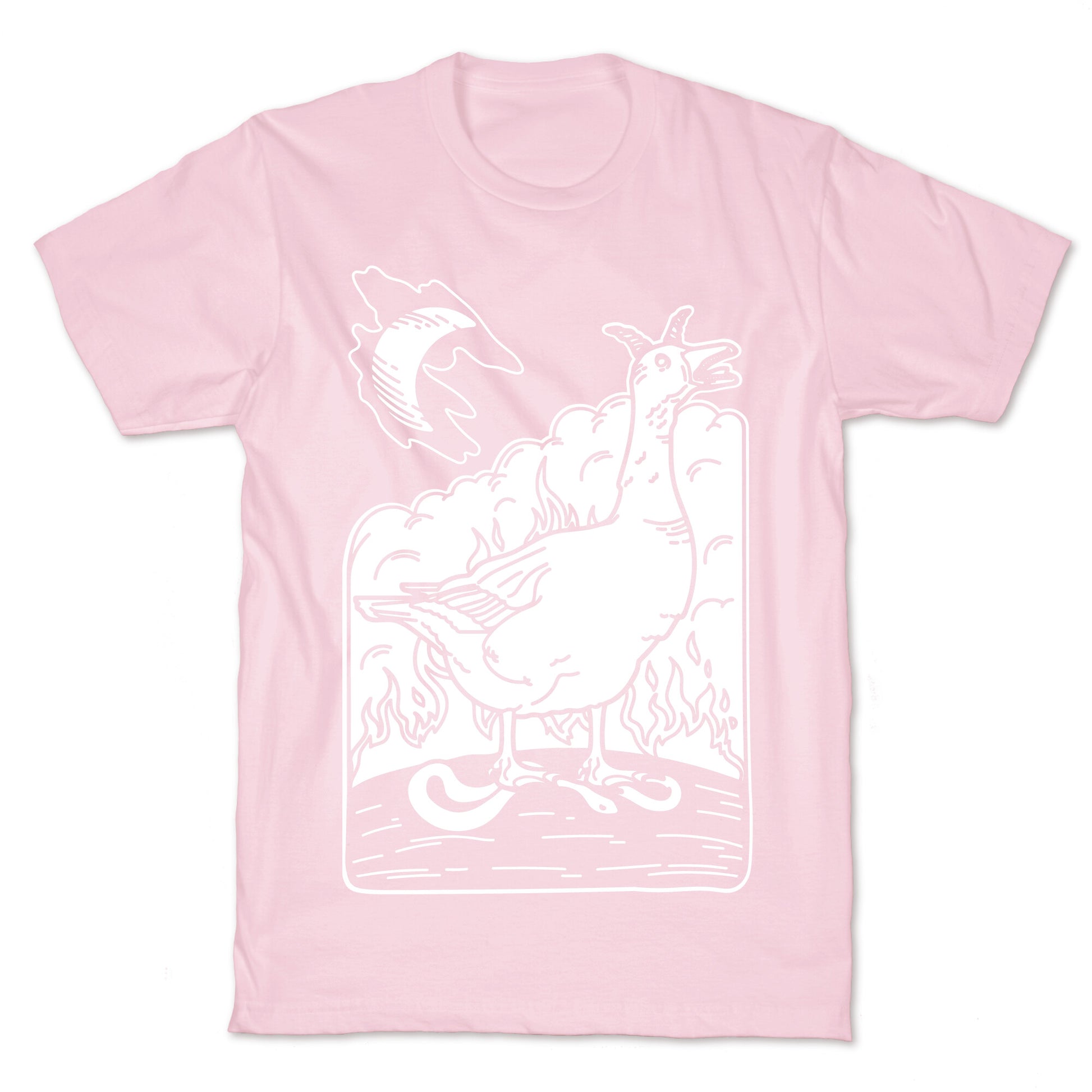 The Devil (Goose Parody) White Print T-Shirt