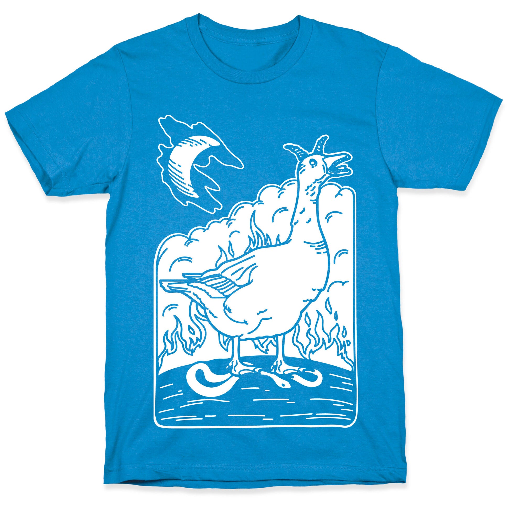 The Devil (Goose Parody) White Print T-Shirt