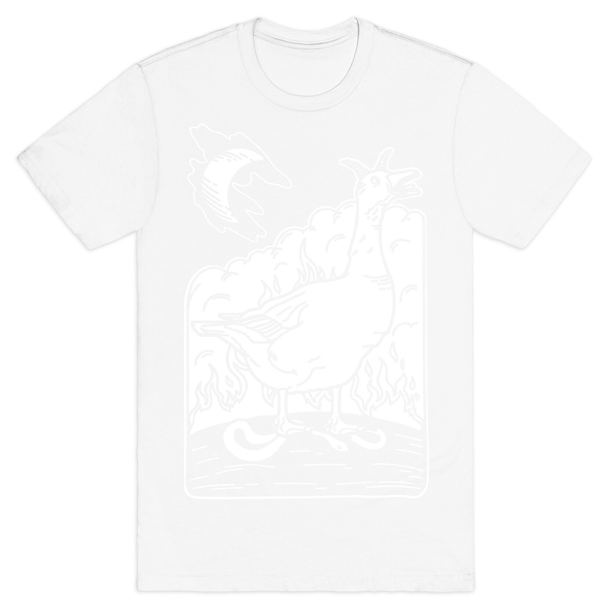 The Devil (Goose Parody) White Print T-Shirt