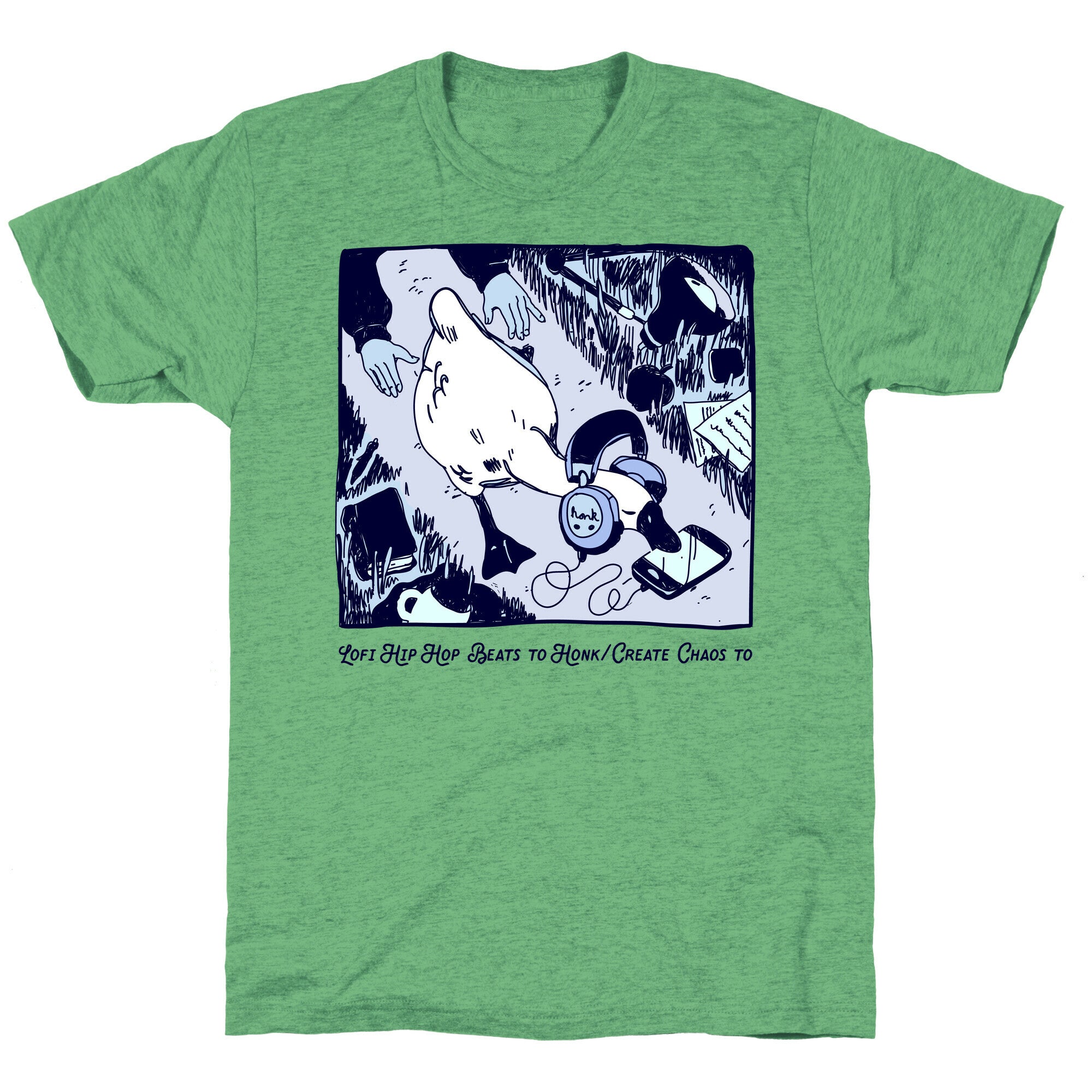 Lofi Hip Hop Goose  Unisex Triblend Tee