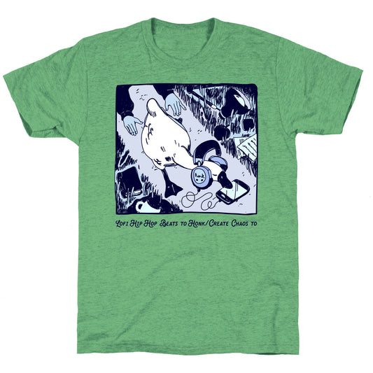 Lofi Hip Hop Goose  Unisex Triblend Tee