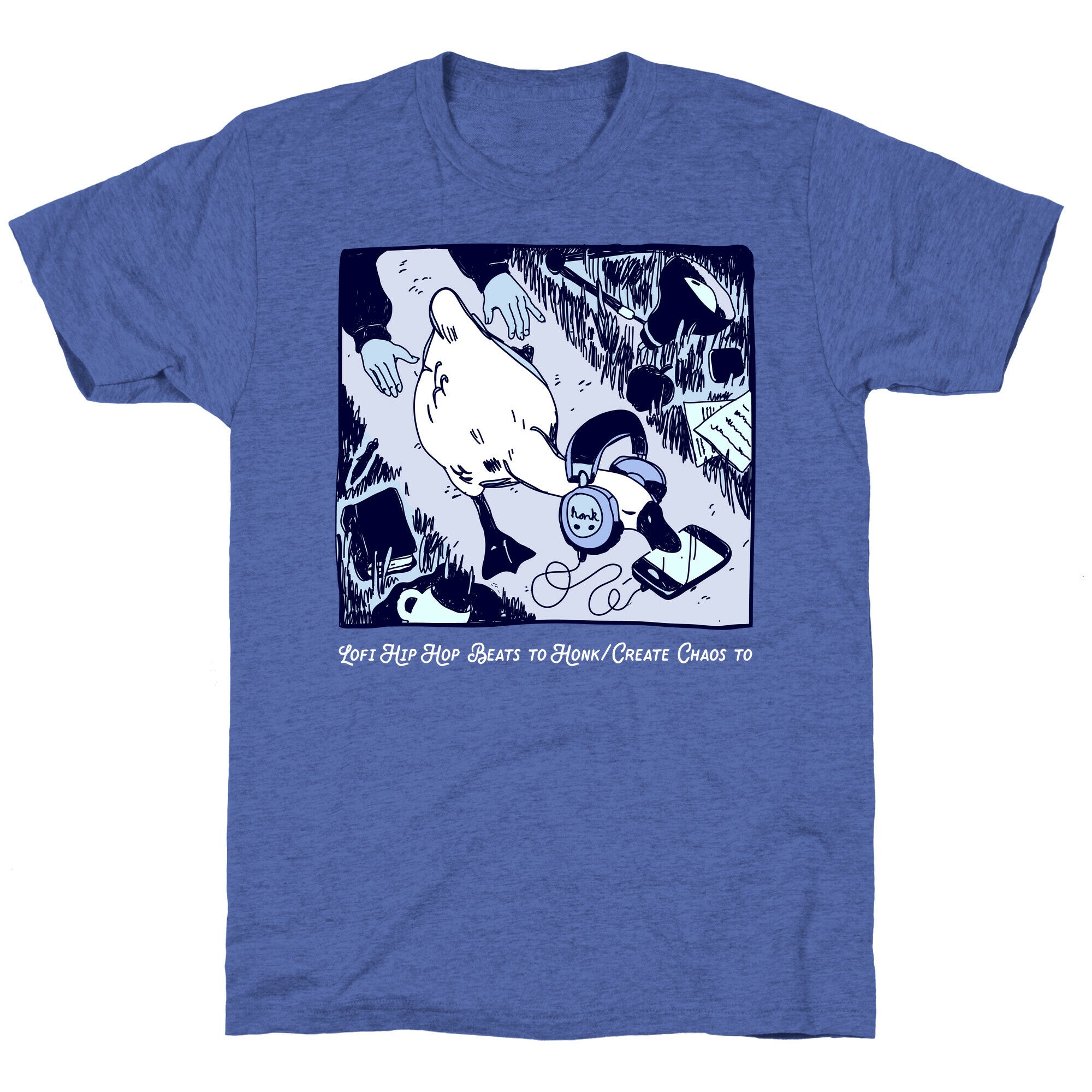 Lofi Hip Hop Goose  Unisex Triblend Tee