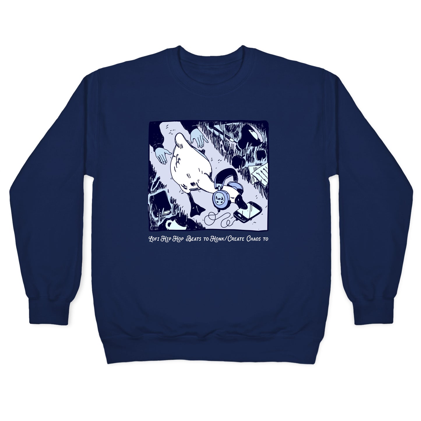 Lofi Hip Hop Goose Crewneck Sweatshirt