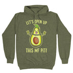 Let's Open Up This MF Pit (Avocado Parody) White Print Hoodie