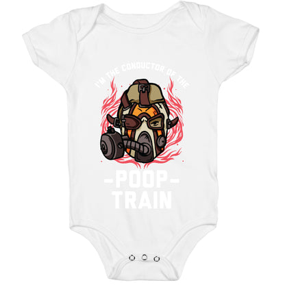 I'm the Conductor of the Poop Train Krieg Parody Baby One Piece