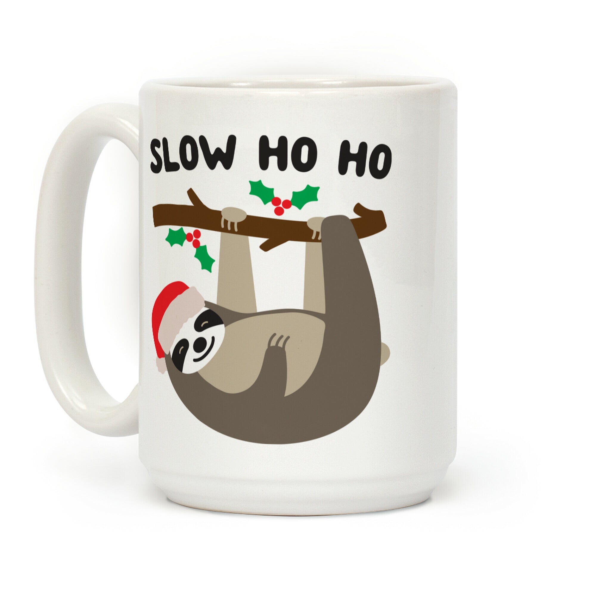 Slow Ho Ho Santa Sloth Coffee Mug