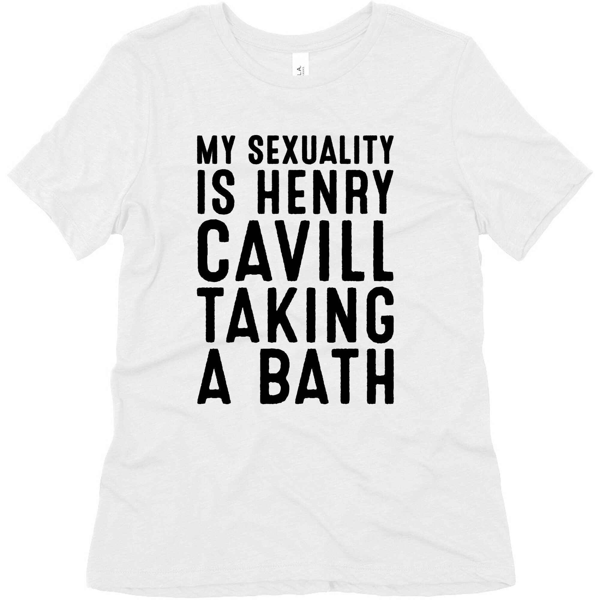 My Sexuality Is Henry Cavill Taking A Bath Parody Women's Triblend Tee