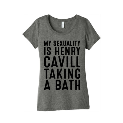 My Sexuality Is Henry Cavill Taking A Bath Parody Women's Triblend Tee