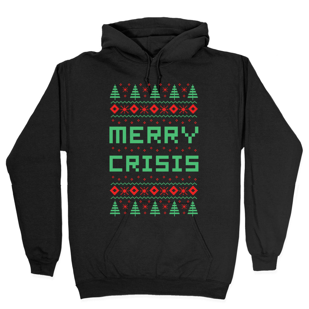 Merry Crisis Ugly Christmas Sweater Hoodie