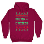 Merry Crisis Ugly Christmas Sweater Hoodie
