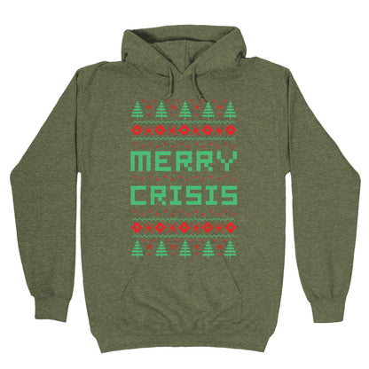 Merry Crisis Ugly Christmas Sweater Hoodie