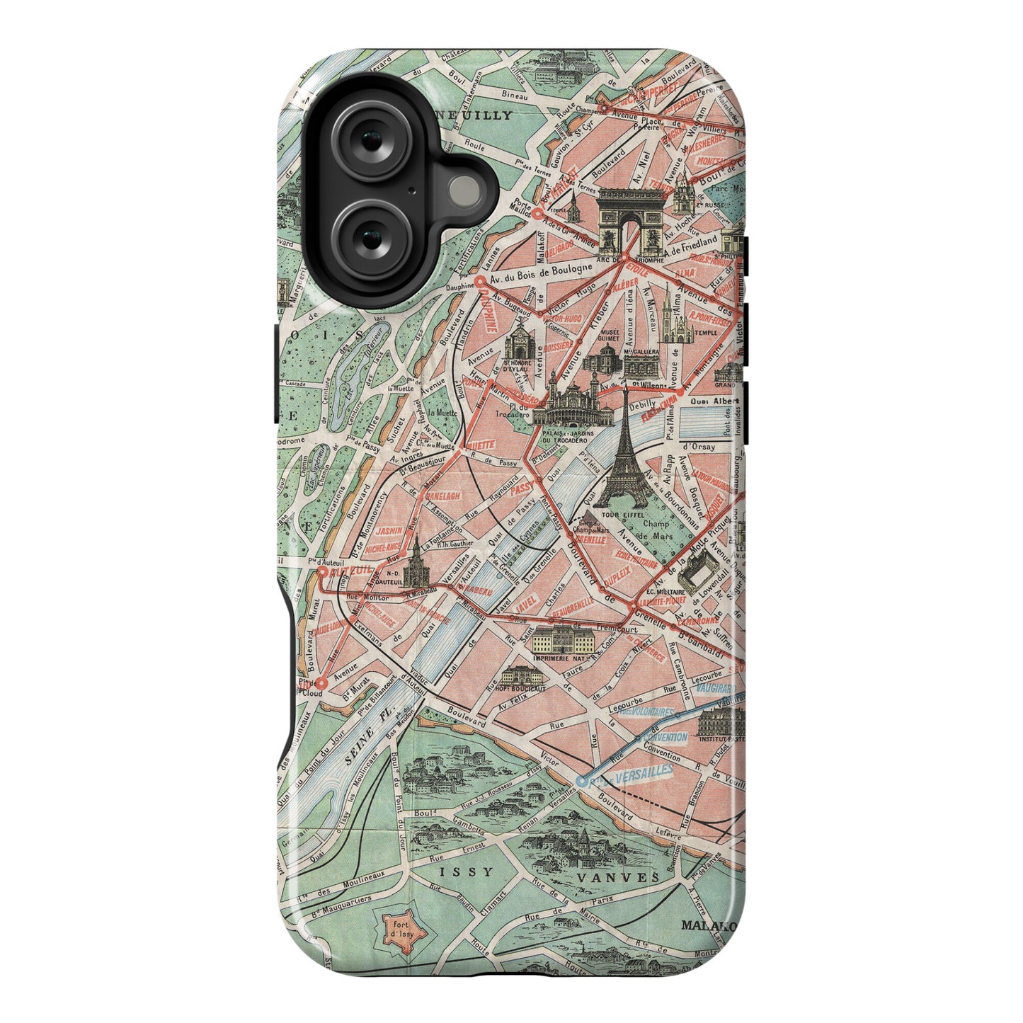 Vintage Paris Map Phone Case