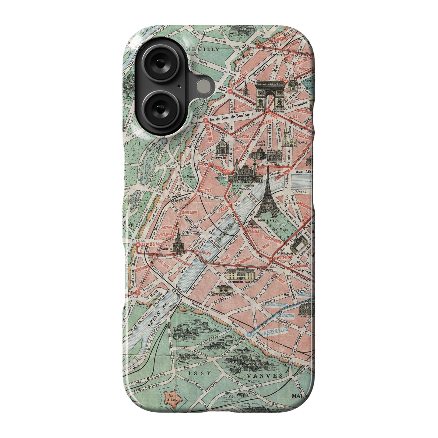 Vintage Paris Map Phone Case