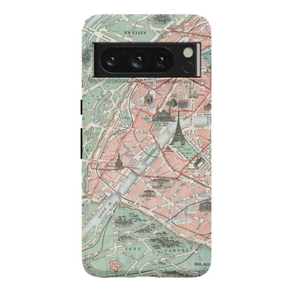 Vintage Paris Map Phone Case