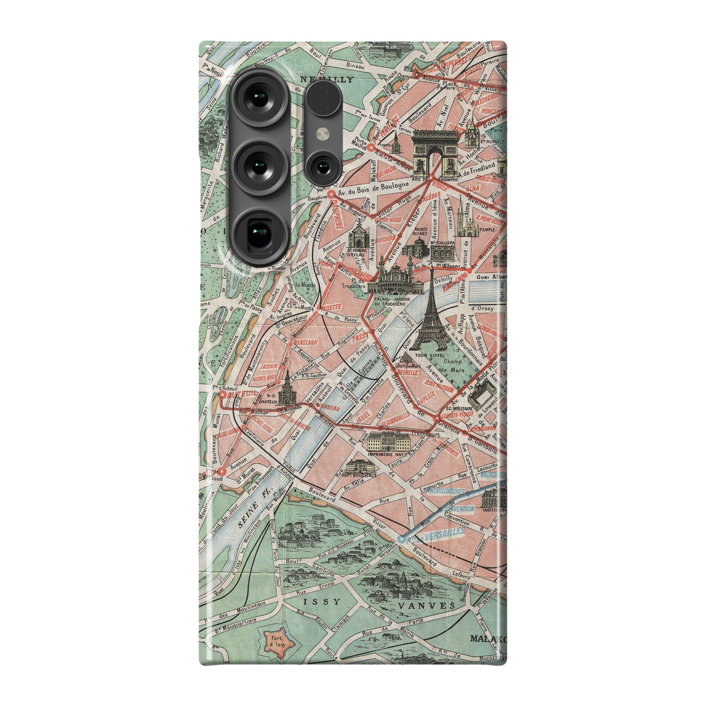 Vintage Paris Map Phone Case