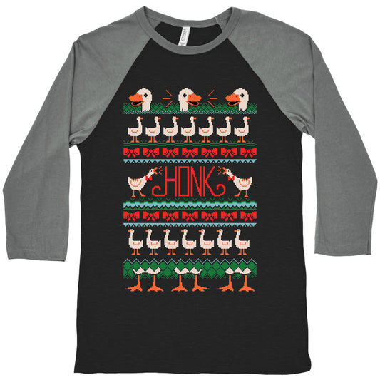 Ugly Goose Sweater Baseball Tee
