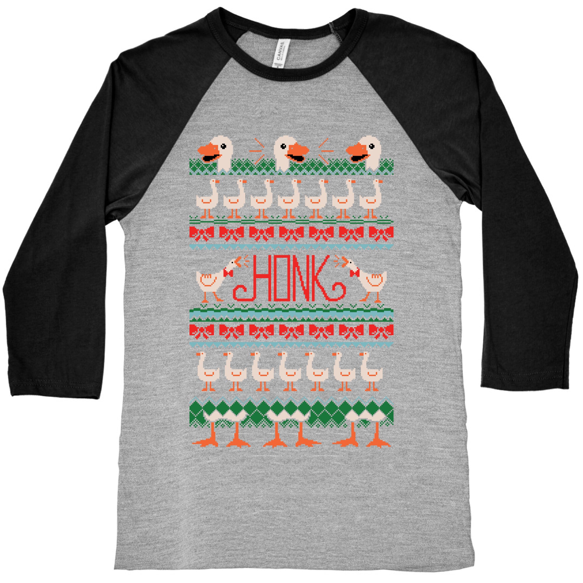 Ugly Goose Sweater Baseball Tee