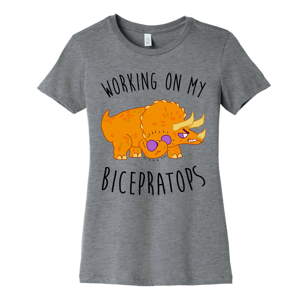 Working on My Bicepratops Women's Cotton Tee