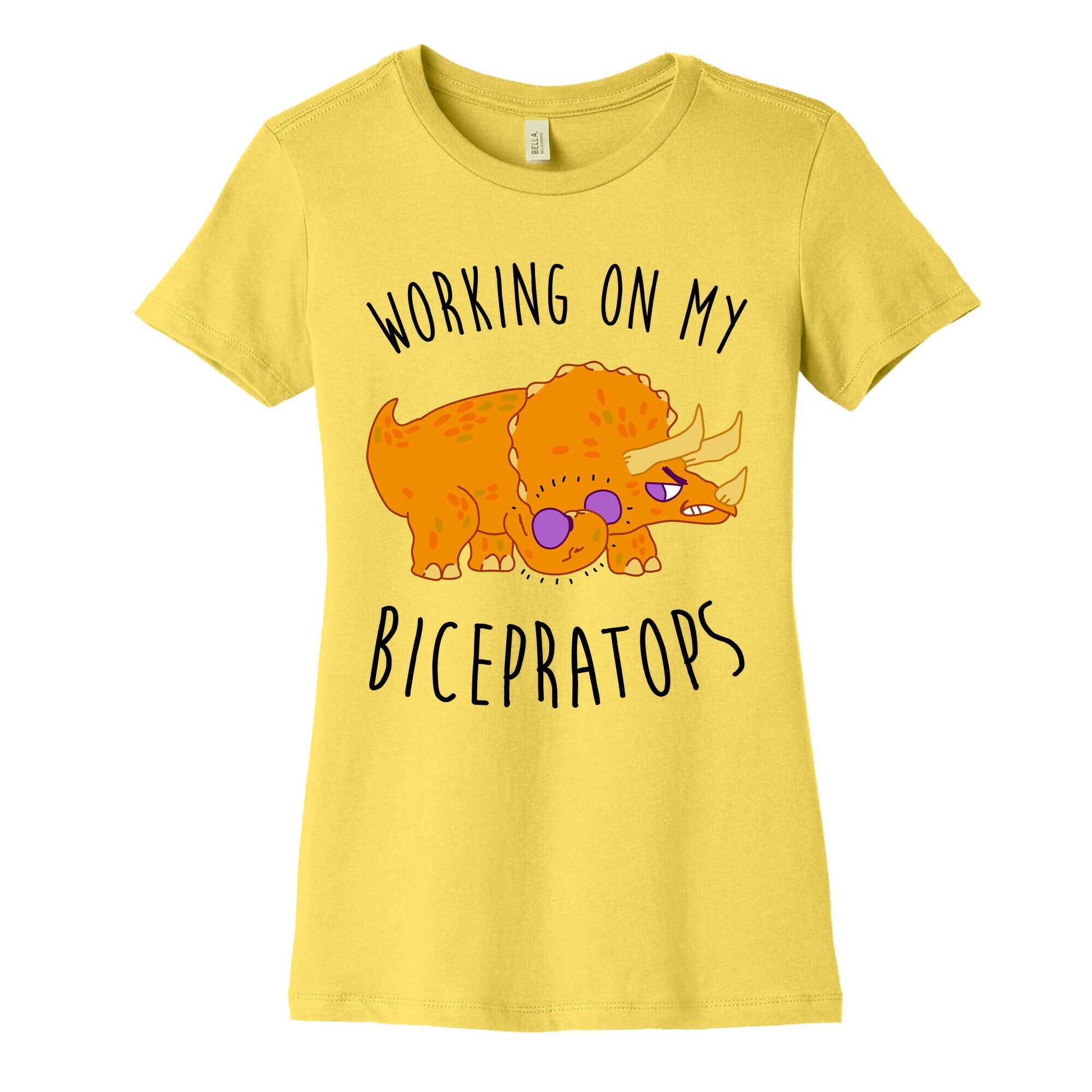 Working on My Bicepratops Women's Cotton Tee