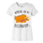 Working on My Bicepratops Women's Cotton Tee