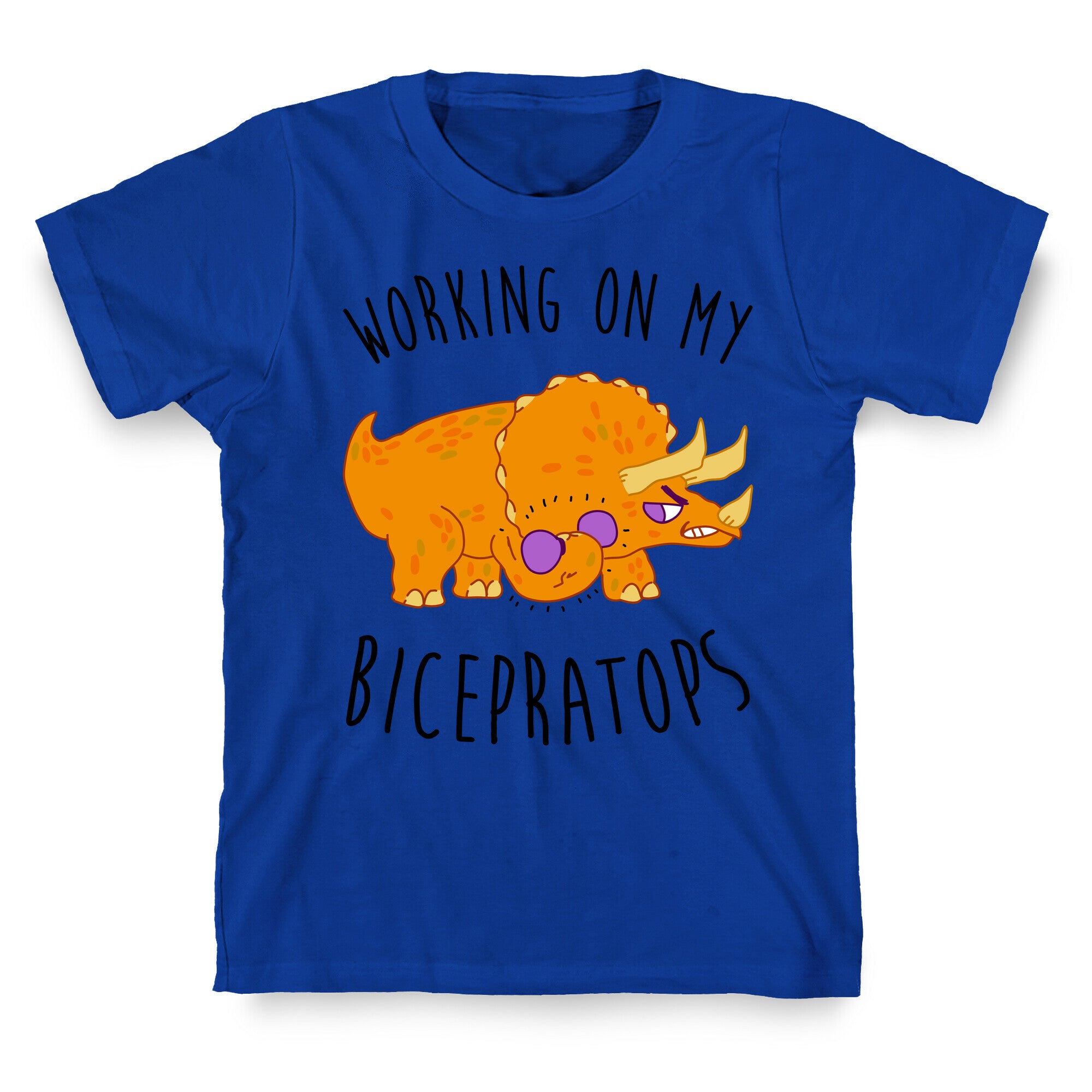 Working on My Bicepratops T-Shirt