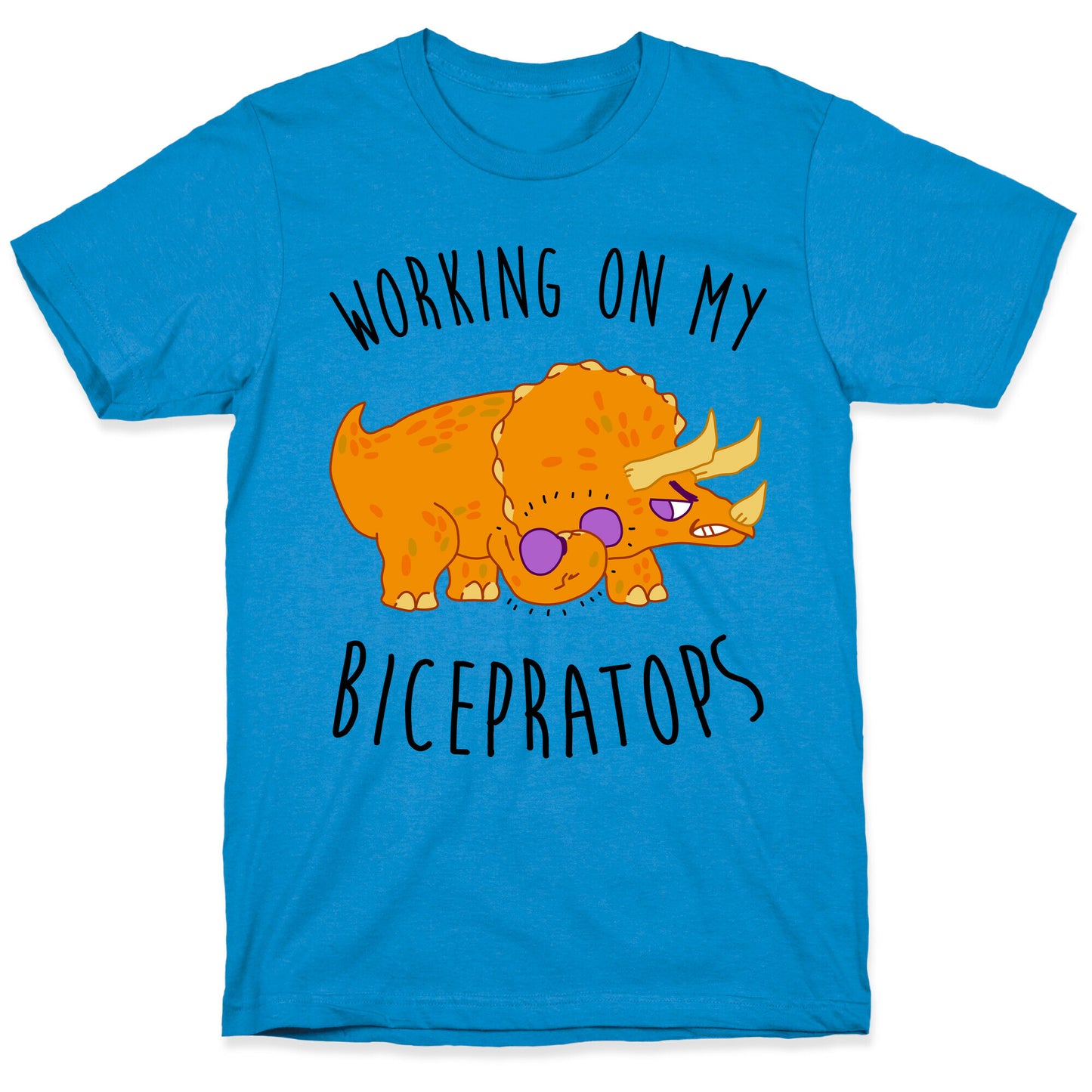 Working on My Bicepratops T-Shirt