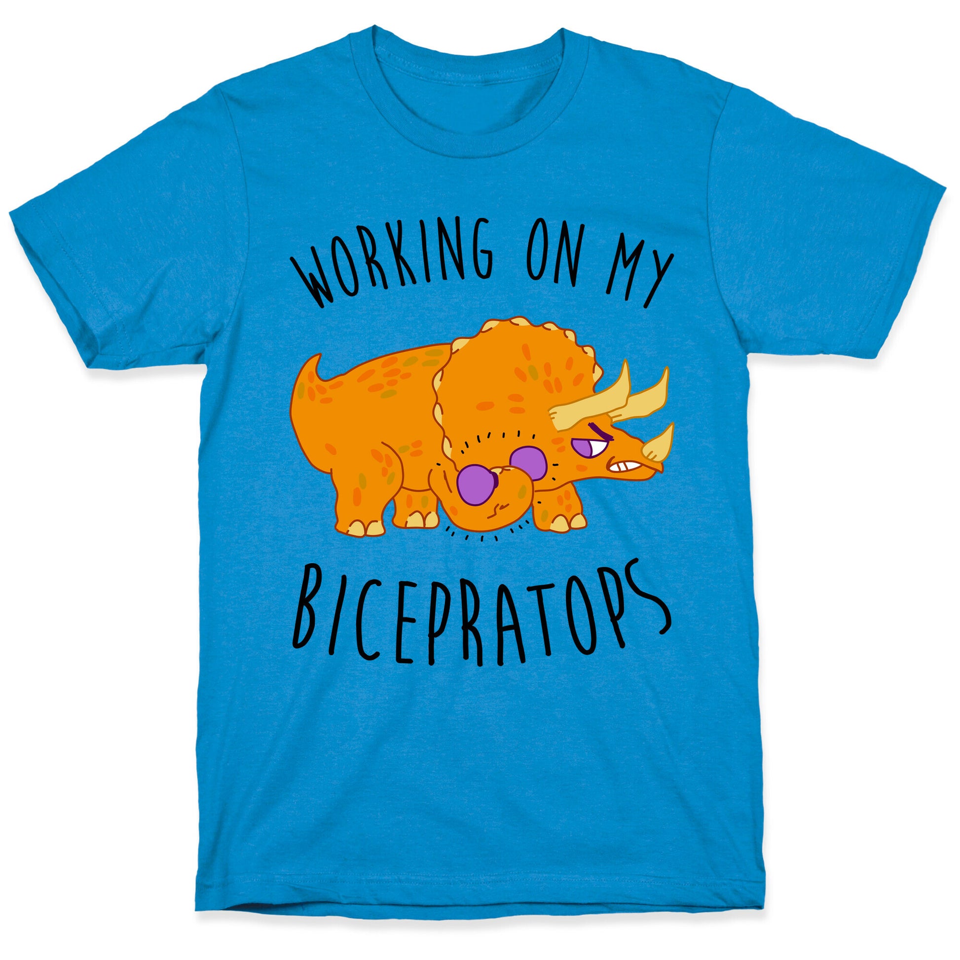 Working on My Bicepratops T-Shirt
