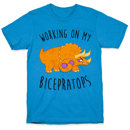 Working on My Bicepratops T-Shirt