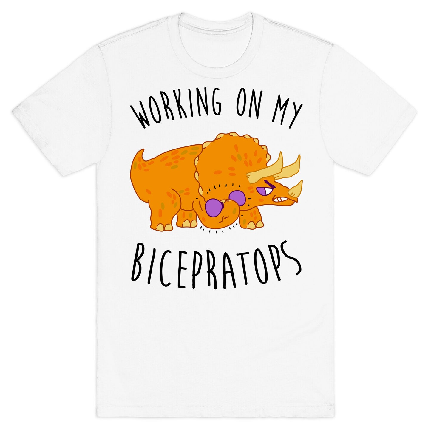 Working on My Bicepratops T-Shirt