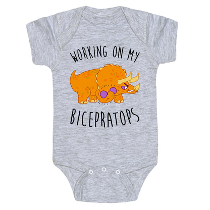 Working on My Bicepratops Baby One Piece