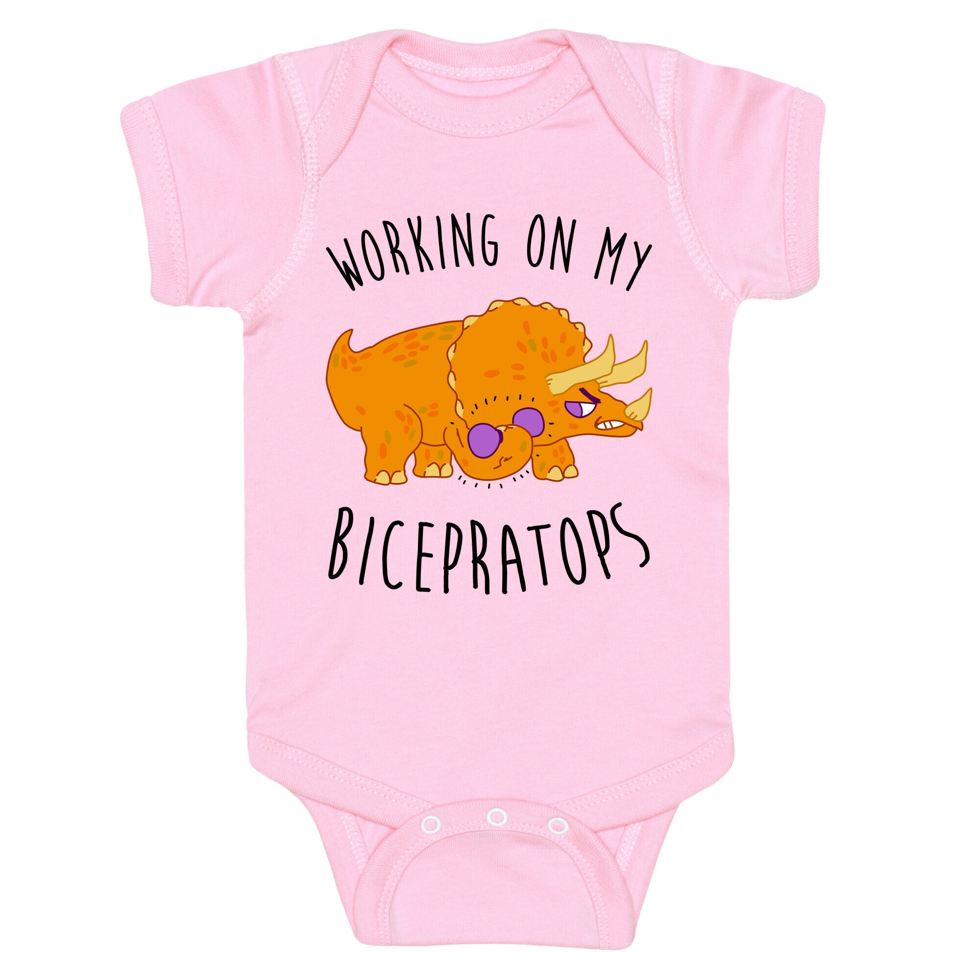 Working on My Bicepratops Baby One Piece